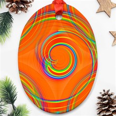  Twirl Oval Ornament (two Sides) by Angelandspot