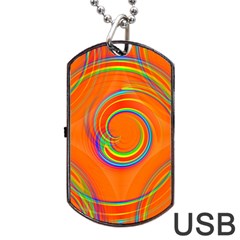  Twirl Dog Tag Usb Flash (two Sides) by Angelandspot