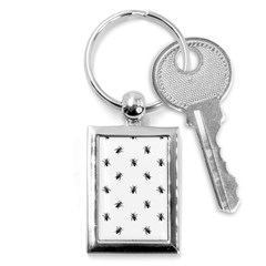 Housefly Drawing Motif Print Pattern Key Chain (rectangle) by dflcprintsclothing