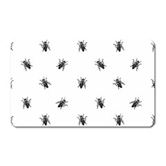 Housefly Drawing Motif Print Pattern Magnet (rectangular) by dflcprintsclothing