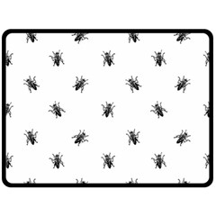 Housefly Drawing Motif Print Pattern Fleece Blanket (large) 