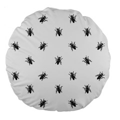 Housefly Drawing Motif Print Pattern Large 18  Premium Round Cushions