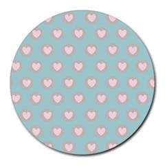 Stir Crazy For You - Blue  Round Mousepads by MooMoosMumma