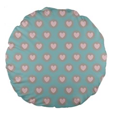 Stir Crazy For You - Blue  Large 18  Premium Flano Round Cushions