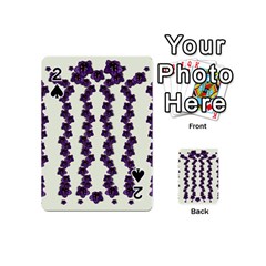 Blue Flowers Of Peace Small Of Love Playing Cards 54 Designs (mini) by pepitasart