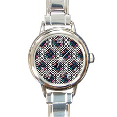 Boho Geometric Round Italian Charm Watch