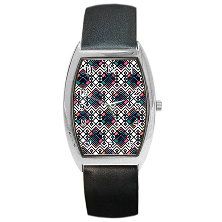 Boho Geometric Barrel Style Metal Watch