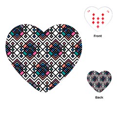 Boho Geometric Playing Cards Single Design (heart)