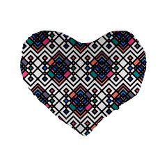 Boho Geometric Standard 16  Premium Heart Shape Cushions