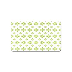 Bright Leaves Motif Print Pattern Design Magnet (name Card) by dflcprintsclothing