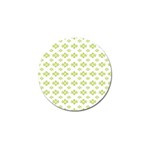 Bright Leaves Motif Print Pattern Design Golf Ball Marker (10 pack) Front