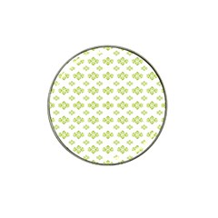 Bright Leaves Motif Print Pattern Design Hat Clip Ball Marker