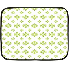 Bright Leaves Motif Print Pattern Design Fleece Blanket (mini) by dflcprintsclothing