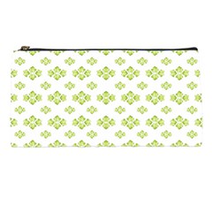 Bright Leaves Motif Print Pattern Design Pencil Case by dflcprintsclothing