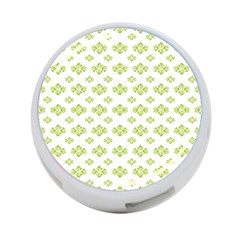 Bright Leaves Motif Print Pattern Design 4-port Usb Hub (one Side) by dflcprintsclothing