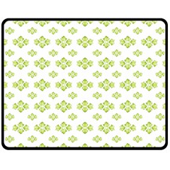 Bright Leaves Motif Print Pattern Design Fleece Blanket (medium)  by dflcprintsclothing