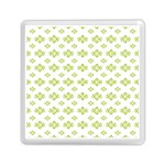 Bright Leaves Motif Print Pattern Design Memory Card Reader (Square) Front