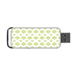 Bright Leaves Motif Print Pattern Design Portable Usb Flash (one Side)