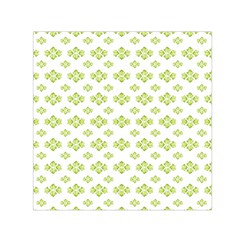 Bright Leaves Motif Print Pattern Design Small Satin Scarf (square) by dflcprintsclothing