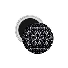 Ethnic Black And White Geometric Print 1 75  Magnets