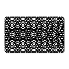 Ethnic Black And White Geometric Print Magnet (rectangular)