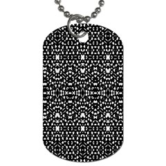 Ethnic Black And White Geometric Print Dog Tag (one Side) by dflcprintsclothing