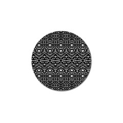 Ethnic Black And White Geometric Print Golf Ball Marker (4 Pack) by dflcprintsclothing