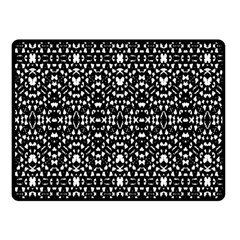 Ethnic Black And White Geometric Print Fleece Blanket (small) by dflcprintsclothing