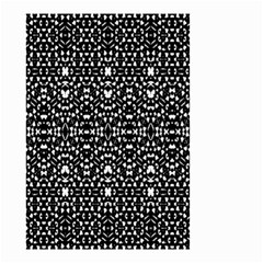 Ethnic Black And White Geometric Print Small Garden Flag (two Sides) by dflcprintsclothing