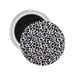 Leopard spots, white, brown black, animal fur print 2.25  Magnets