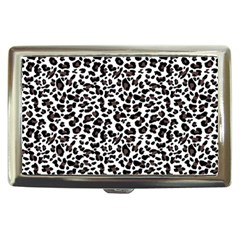 Leopard spots, white, brown black, animal fur print Cigarette Money Case