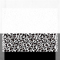 Leopard spots, white, brown black, animal fur print Rectangular Jigsaw Puzzl