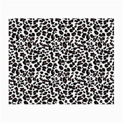 Leopard Spots, White, Brown Black, Animal Fur Print Small Glasses Cloth by Casemiro