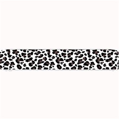 Leopard spots, white, brown black, animal fur print Small Bar Mats