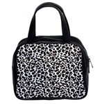 Leopard spots, white, brown black, animal fur print Classic Handbag (Two Sides) Front