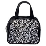 Leopard spots, white, brown black, animal fur print Classic Handbag (Two Sides) Back