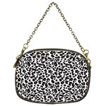 Leopard spots, white, brown black, animal fur print Chain Purse (Two Sides) Front