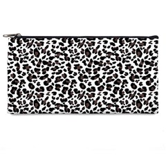 Leopard spots, white, brown black, animal fur print Pencil Case