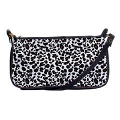 Leopard spots, white, brown black, animal fur print Shoulder Clutch Bag