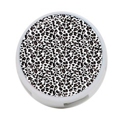 Leopard Spots, White, Brown Black, Animal Fur Print 4-port Usb Hub (two Sides) by Casemiro