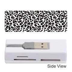 Leopard Spots, White, Brown Black, Animal Fur Print Memory Card Reader (stick) by Casemiro