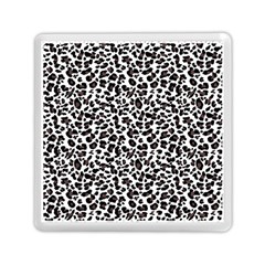 Leopard Spots, White, Brown Black, Animal Fur Print Memory Card Reader (square) by Casemiro