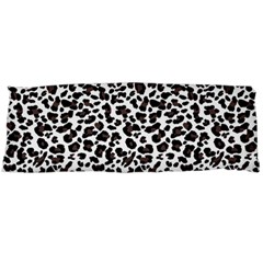 Leopard spots, white, brown black, animal fur print Body Pillow Case (Dakimakura)