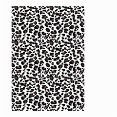 Leopard spots, white, brown black, animal fur print Small Garden Flag (Two Sides)