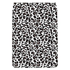 Leopard spots, white, brown black, animal fur print Removable Flap Cover (L)