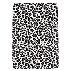 Leopard spots, white, brown black, animal fur print Removable Flap Cover (S)