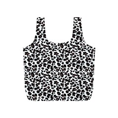 Leopard Spots, White, Brown Black, Animal Fur Print Full Print Recycle Bag (s) by Casemiro