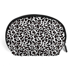 Leopard spots, white, brown black, animal fur print Accessory Pouch (Large)