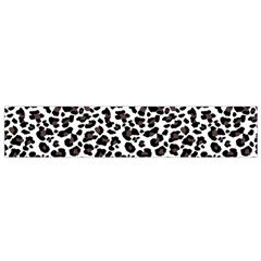 Leopard spots, white, brown black, animal fur print Small Flano Scarf