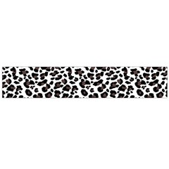 Leopard spots, white, brown black, animal fur print Large Flano Scarf 